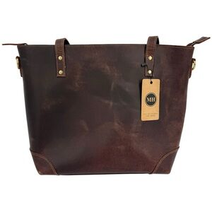 Genuine Leather Handmade Distressed Brown Tote Bag